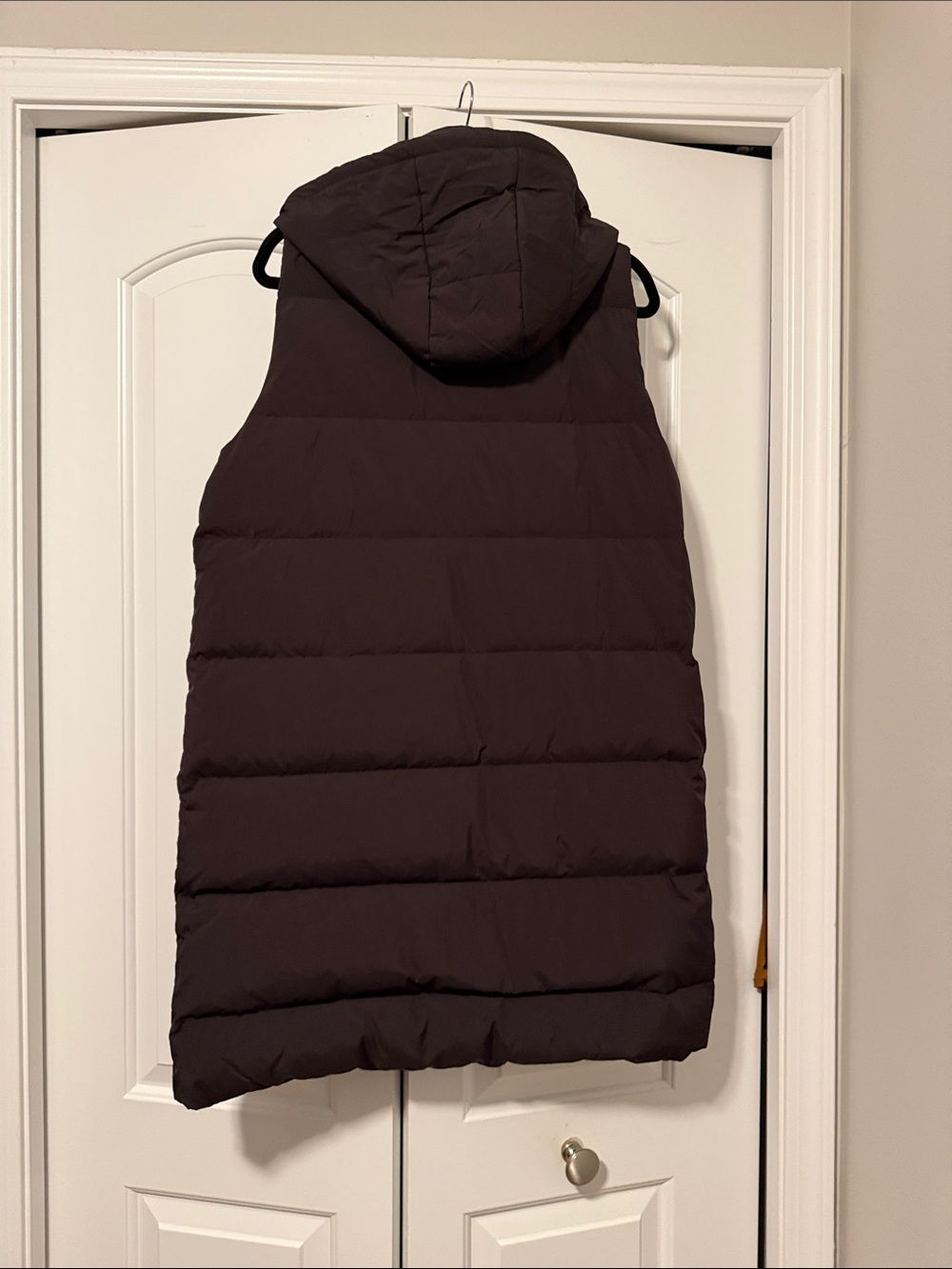 Lands' End Hooded Long Puffer Vest in Deep Brown - Picture 4 of 4